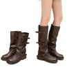 Sheepskin version of the new Martin boots women's boots niche retro thick heel high boots western cowboy pile boots