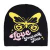 Knitted Butterfly Design Cap Fashionable Cold Weather Hat Gift Accessories