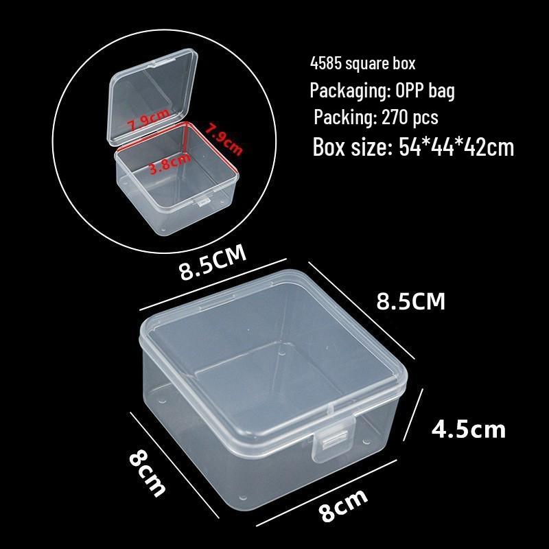 Rectangular Translucent PP Plastic Storage Box with Lid for Jewelry and Small Parts