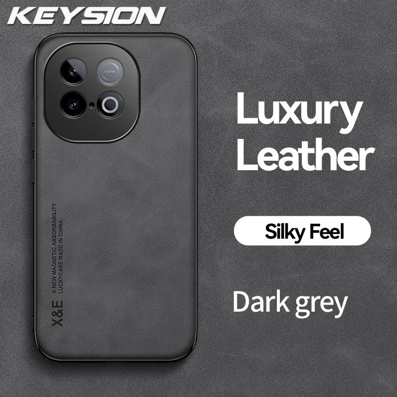 

KEYSION Luxury Retro Case for IQOO Z10 Turbo 5G Soft Silicone+PC PU Leather Shockproof Phone Back Cover for IQOO Z10 Turbo Pro for IQOO Z10 Turbo Pro