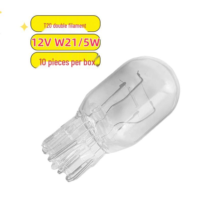 

T20 Large Bayonet Bulb, 12V 21/5W Dual Filament for Brake Light, 1891 Single Filament for Turn Signal, 1881 Reverse Light, 7443 Type