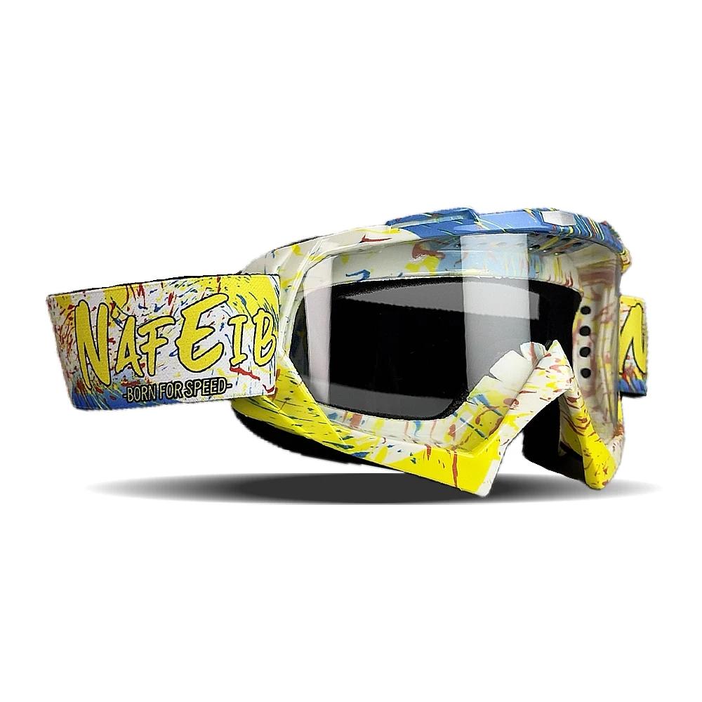 Nuovissimi occhiali da moto per uomo, occhiali da sole da motocross, occhiali da sicurezza protettivi, occhiali da casco per visione notturna, occhiali da guida vintage
