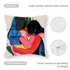 Abstract Art Color Lines Hug Cushion Cover Anti-Dustmite Pillowcase Invisible Zipper Silky Short Plush Sofa Cushion Cover