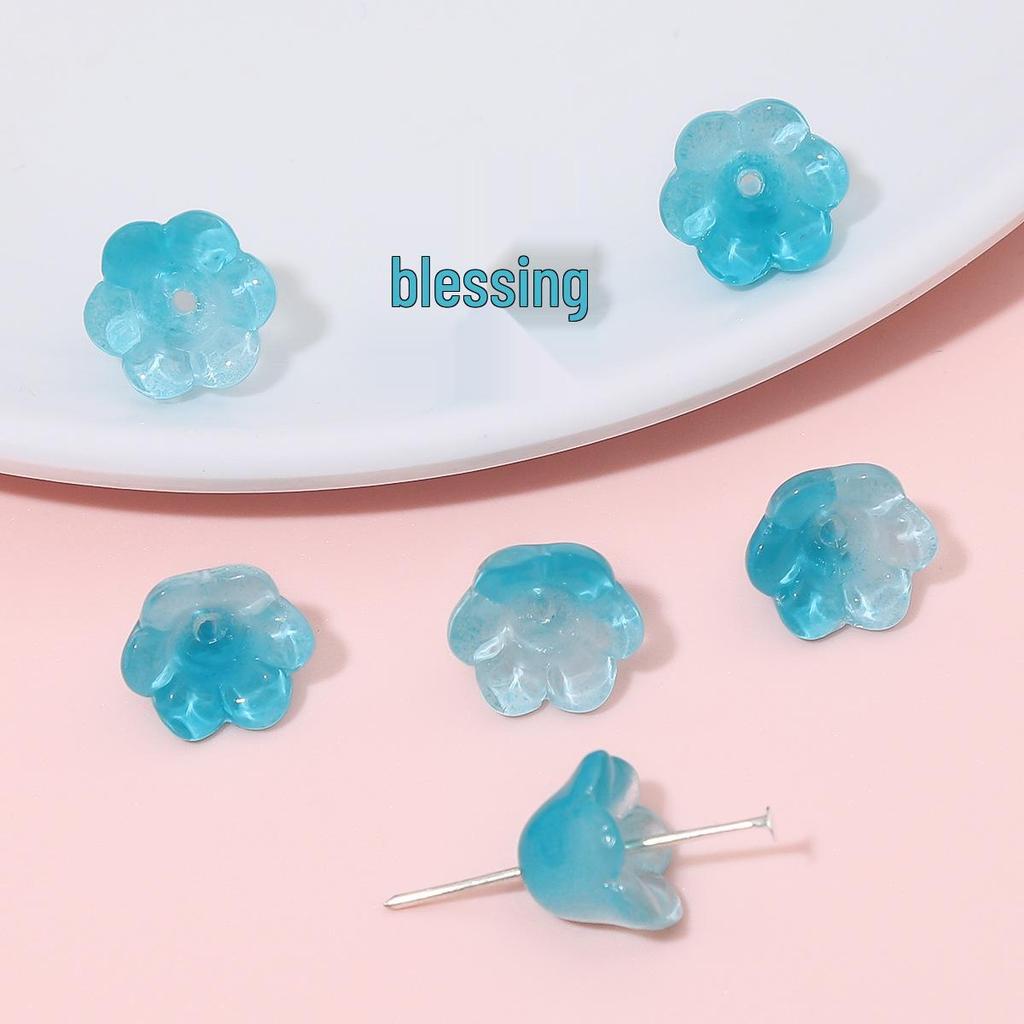 Gradient Glass Imitation Jade Lily of the Valley Beads for DIY Necklace & Bracelet Accessories