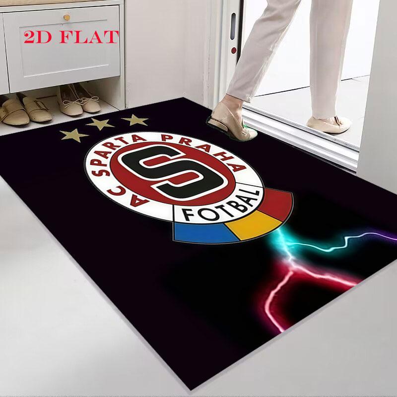 Tappeto AC Sparta Praha per Soggiorno Camera da Letto Casa Decorazione Divano, Tappetino Antiscivolo per Giochi Bambini
