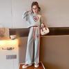 Cartoon Love Top + Trousers Two-piece Girls Korean Spring Suit Sports Suit