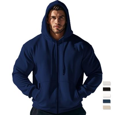 Herren Bequemes Dickes Kapuzensweatshirt, Sportshirt mit Reißverschluss, Langarm-Sweatshirt, Herbst- und Wintersaison