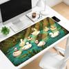 Cute White Geese Plants Large Mouse Pad Non Slip Rubber Base Floral Garden Print Gaming Desk Mat Mousepad For Girl Style
