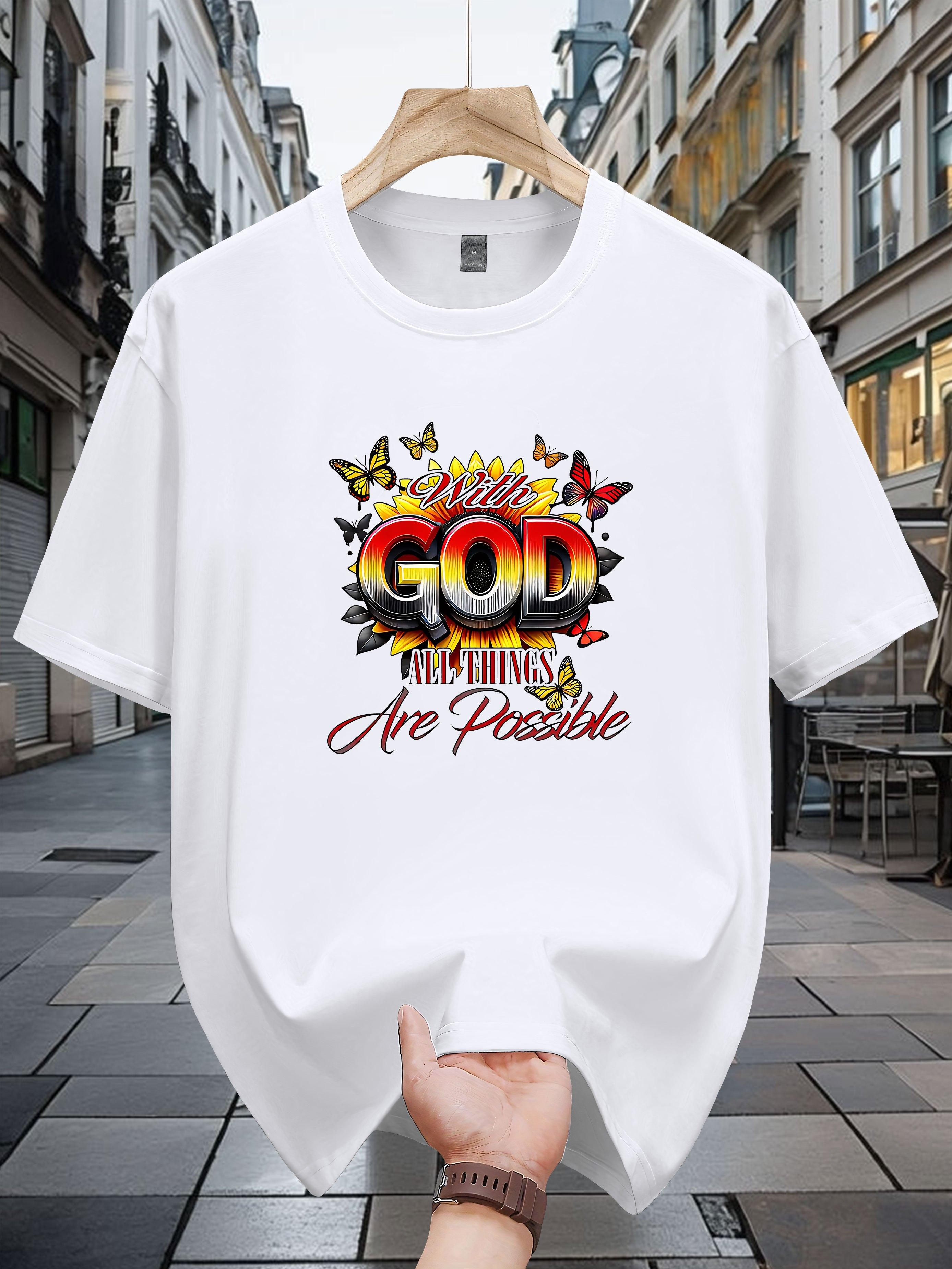 [Everyday Comfort] 100% Cotton Graphic T-shirt -  GOD IS GOOD  Print S
