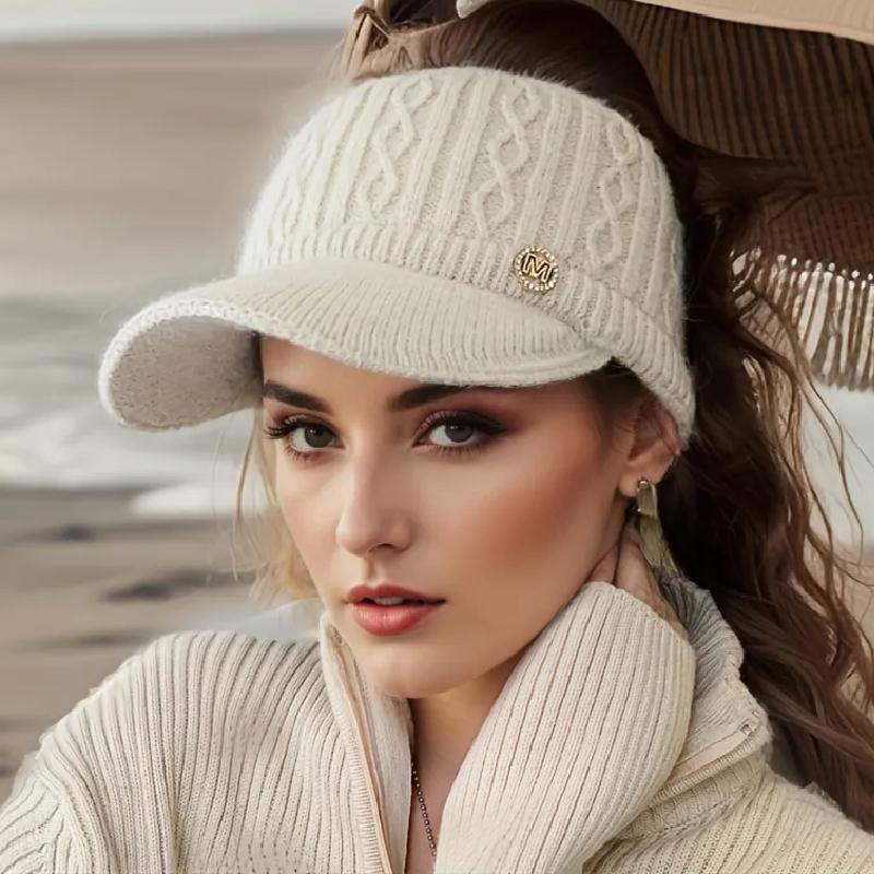 1PC Baseball Cap Elegant Knitted Headband Warmth Fit Gift Adjustable Casual Thick Versatile Sports Cap Playful Multi-Color