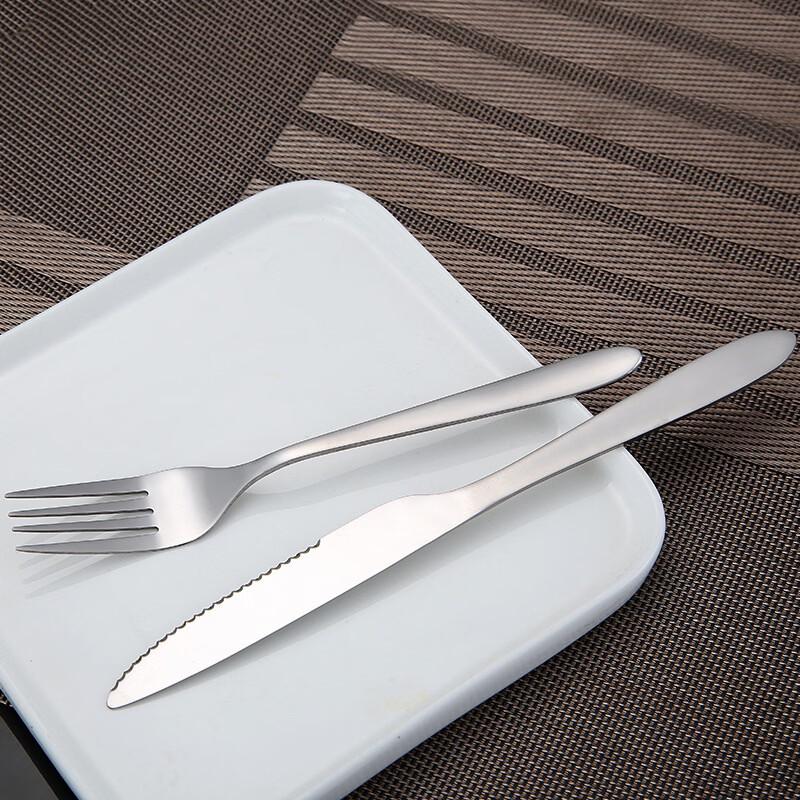 Abay 304 Stainless Steel Minimalist Steak Forks (Set of 24)