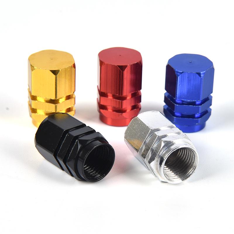 4Pcs Bolt-In Aluminum Valve Caps Car Wheel Tires Valves Tyre Stem Air Caps