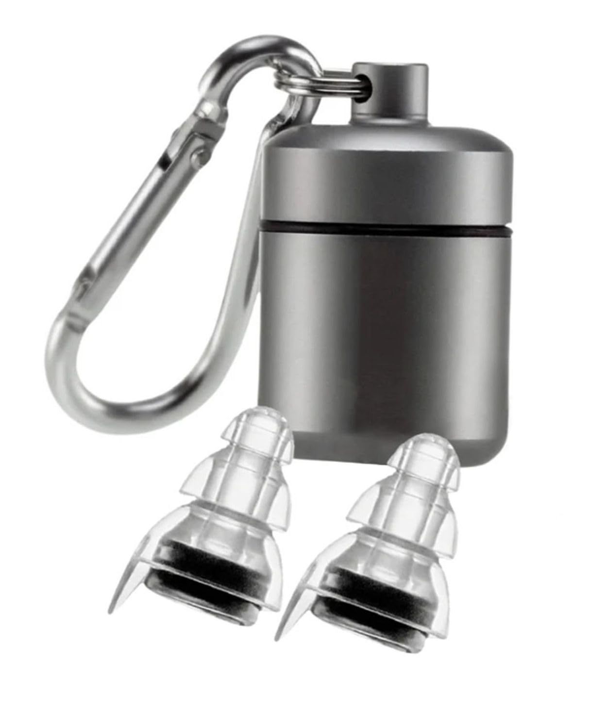 

Силиконовые беруши для живого сна Полная звукоизоляция Идеально подходят для и с Чехол для переноски Один размер подходит для Выступлений, Помощи, Блокировки, Фильтров, серый