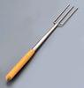 Tanaka Ryoki Wooden Handle Chocolate Fork, 3-Prong, Brass Plated, Wooden Handle, Japan WTY57