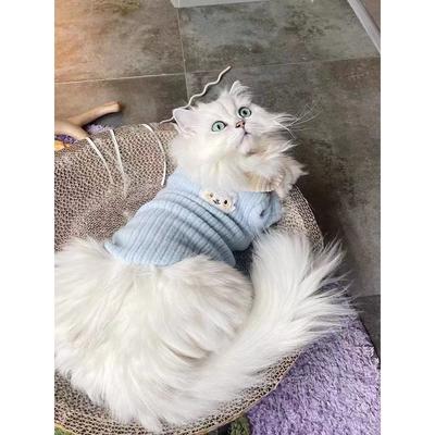 Hund Original Strickjacke Katze Kontrast Revers Bottoming Shirt Haustier Kleidung