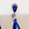 1 Paio Orecchini da Donna a Forma di Goccia d'Acqua Strass Lucenti Antiallergici Leggeri Decorazione Orecchio Gioielli Ballo di Fine Anno Cocktail Party Orecchini Pendenti