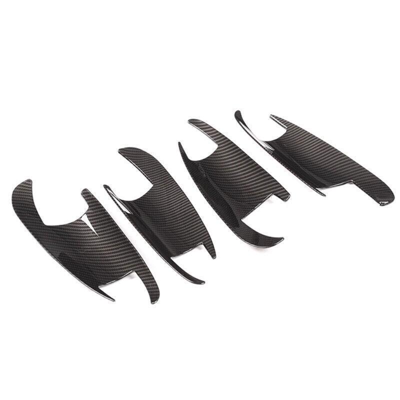 4x For Mercedes C E GLK CLA Class W212 X204 Carbon Fiber Door Handle Bowl Cover