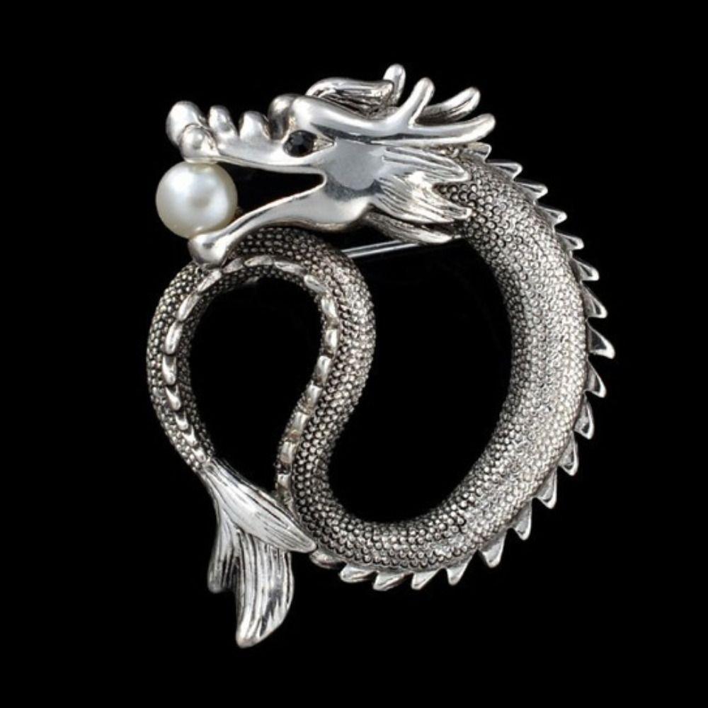 Dragon Dragon Totem Brooch Vintage Fly Dragon Brooch Winter Jewelry Dragon Brooch Pins  Men