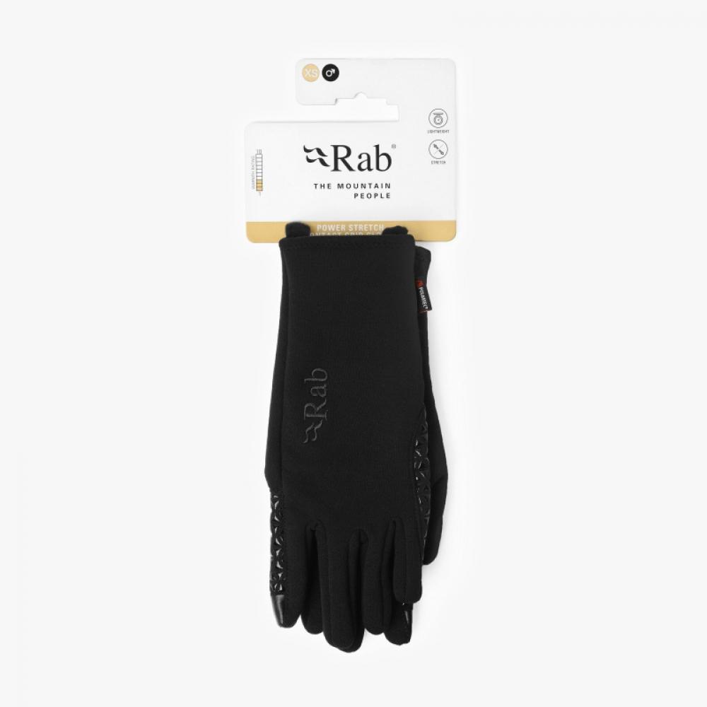 Rab Qah 53 Black Power Stretch Contact Grip Touch Gloves