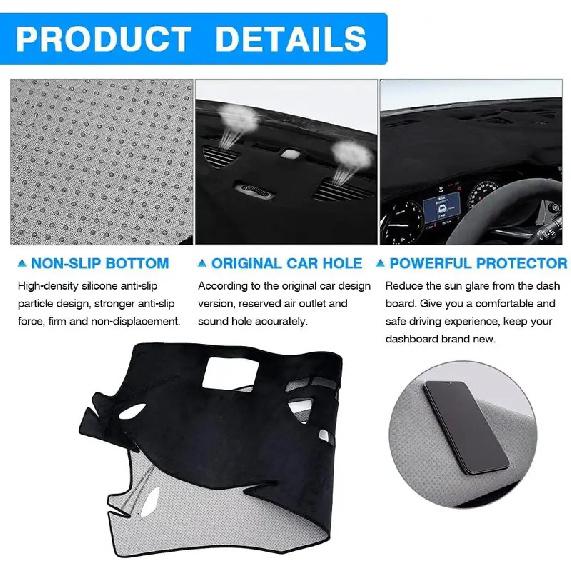 Flannel Dashboard Cover for - Buick Envision - Left-Hand Drive With HUD, Sun Shade Anti-Glare UV Protection