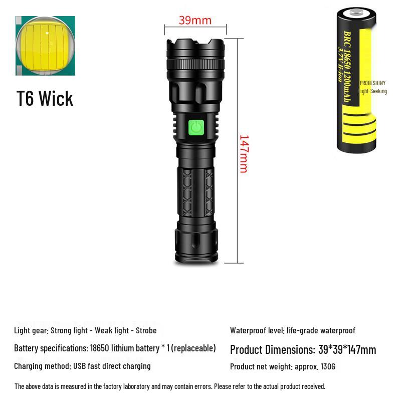 P50 High-Power Rechargeable LED Flashlight