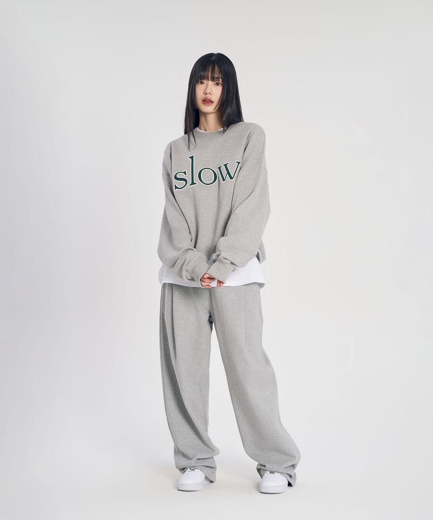 SLOW RECORD HOUSE One-Pleat Sweatpants - 2 Colors