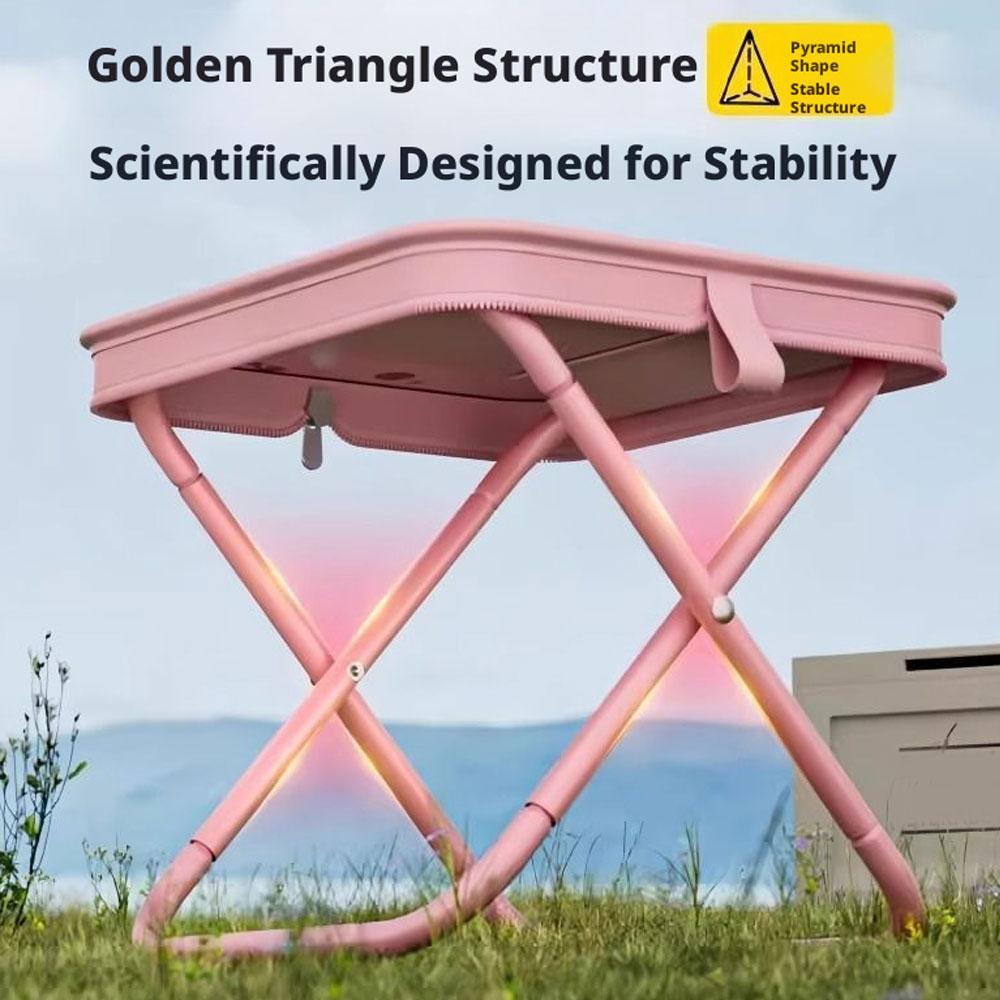 Portable Mini Folding Backpack Stool Outdoor Adjustable Chair with Carry Bag Lightweight Camping Hiking Folding Fishing Stools