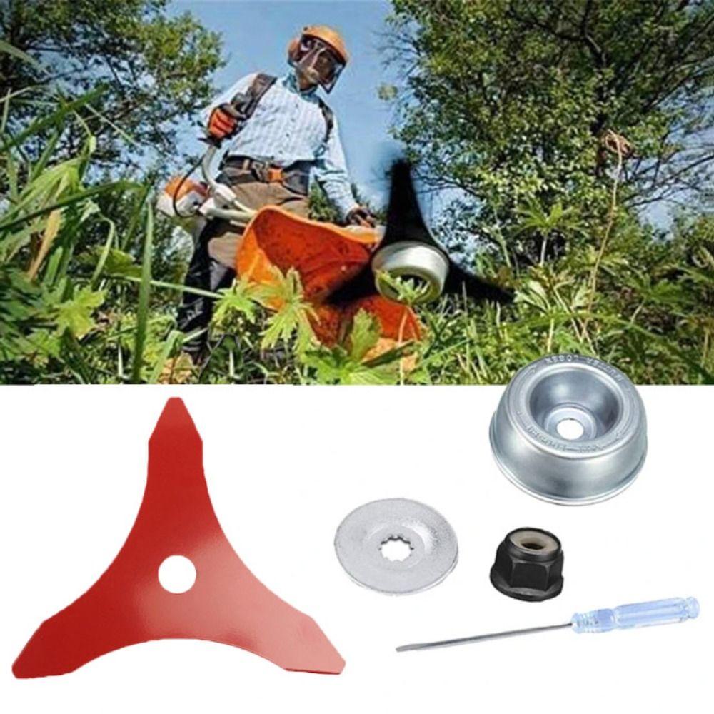 3 Tooth Design Brush Cutter Cutting Plate Grass Cutter Lawn Mower Cutter  Grass Trimming