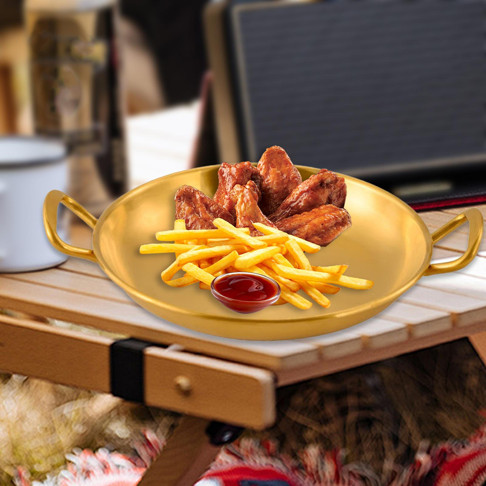 Корейский горшок для приготовления рамена, кухонная посуда из нержавеющей стали с двойной ручкой для путешествий и кемпинга Diameter 13cm