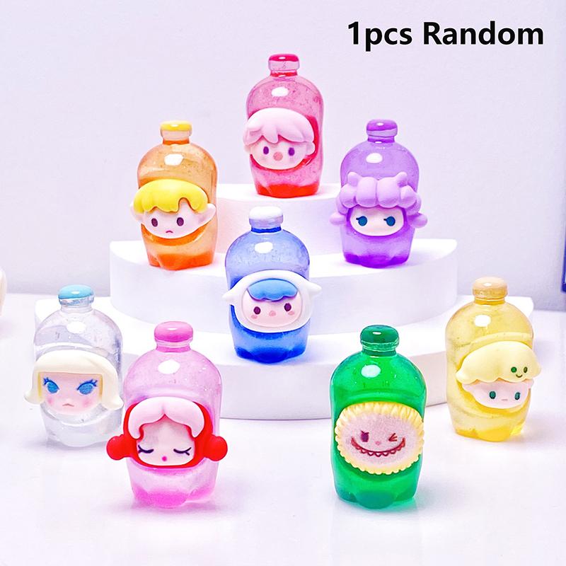 

Figurines Miniatures Cute Luminous Bottle Micro Landscape Ornaments For Home Decorations Car Room Decor Accessories