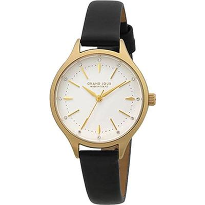 Sun Flame Women's MJGJQA01-BK (GRANDJOUR Fashion Watch Women's) Round Watch Black Alloy Analog