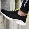 Fashion Summer Mesh Safety Shoes Breathable Lightweight Black Iron Toe Work Shoes Anti-slip Sports Safety Work Sneakers For Men Women