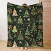 Cozy Christmas-Themed Flannel Blanket - Soft, Lightweight, and Warm, Suitable for All Seasons