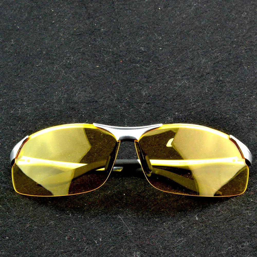 Lunettes de Conduite de Nuit Hommes Jaune Vision Nocturne Lentille Anti-éblouissement Plaquettes Nasales Antidérapantes Lunettes de Sécurité de Qualité Professionnelle