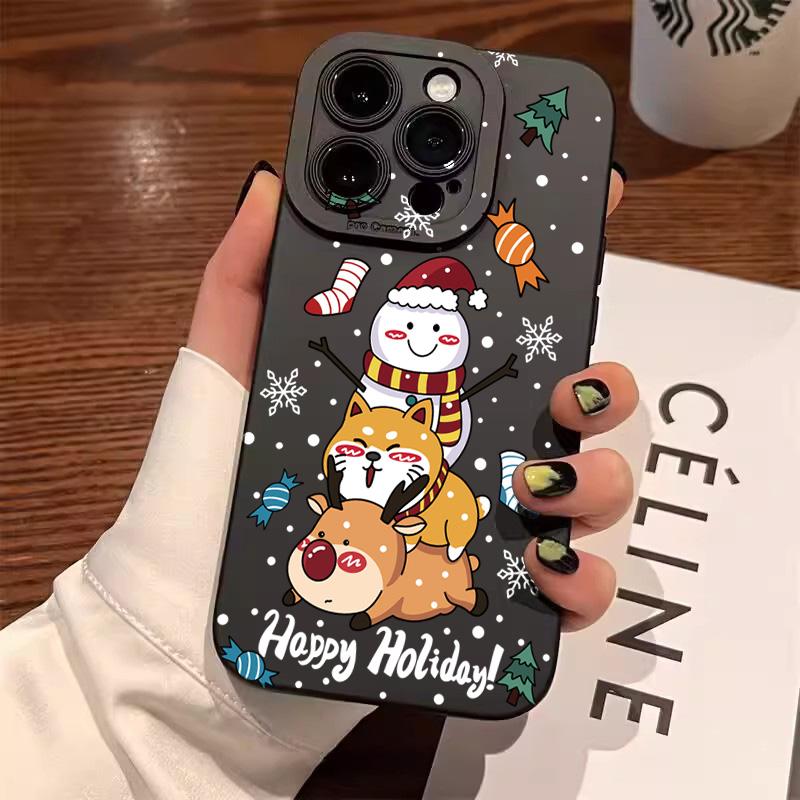 Case for Samsung Galaxy S24 S23 S22 Ultra Plus S21FE Christmas Santa Claus Elk Phone Cover for A15 A35 A14 A34 A54 A53 A55 Cases