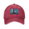 Let It Gogh Funny Vincent Van Gogh Starry Night Unstructured Baseball Cap Painting Distressed Denim Hats Adjustable Snapback