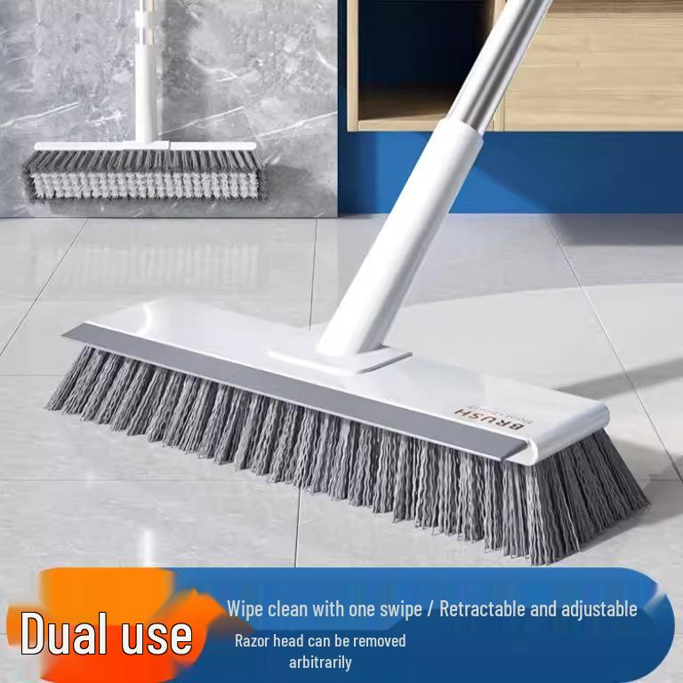 Multi-Purpose Bathroom Gap and Floor Cleaning Brush with Long Handle