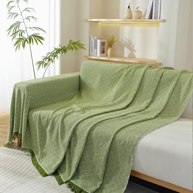 Oblique Mesh Sofa Cover Towel All-Inclusive Universal Four Seasons Universal Simple Modern Sofa Cover Anti-Scratching Cushion