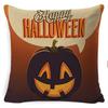 Halloween Pillow Pumpkin Little Witch Horror Cushion Linen Cushion Cover Holiday Party Pillow Cover Bed Backrest