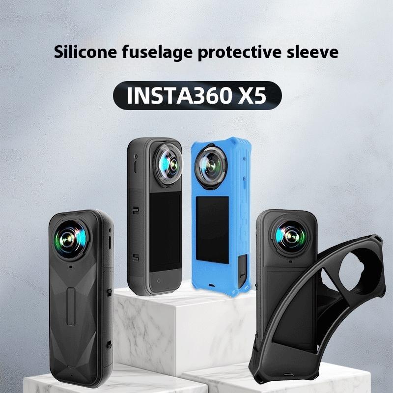 Für Insta360 X5 Panoramakamera Silikon Schutzhülle Stoßfest Kratzfest Staubschutz