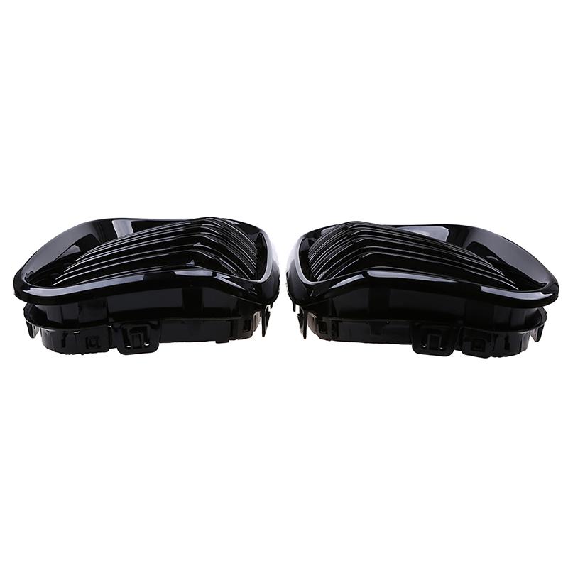 Car Front Bumper Grilles For BMW 1-Series F20 5-door/F21 3-door 118i/120d/144d/120i 2015 2016-2017 Facelift Double Lines Grills