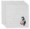 Vargottam Napkins  Florals  Print, Premium Quality Dinner  Napkins, 100   Cotton, Set of 4 Reusable  Napkins  Set, Size 20X20