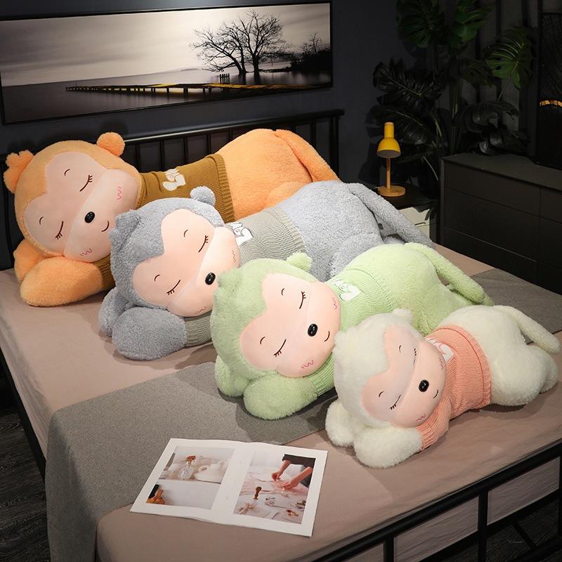 Sweater Cute Monkey Plush Doll Cute Pillow Gift Toy Doll for Boyfriend Girlfriend Birthday Gift