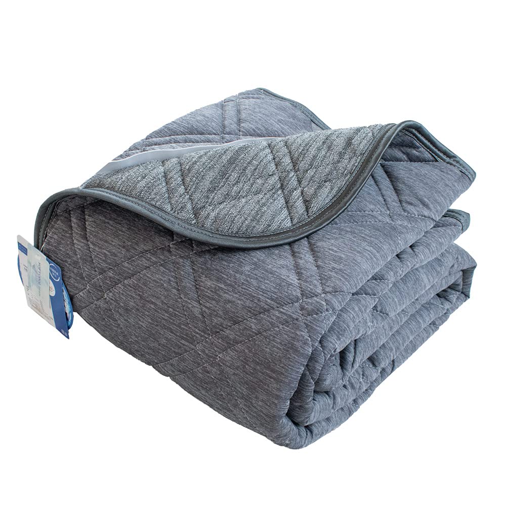 Terrycloth Reversible Fitted Family Size 200 x 205 SOL Contact Cooling Fitted Cooling Terry Fitted Summer Fitted Clearance Equivalent to 2 Single