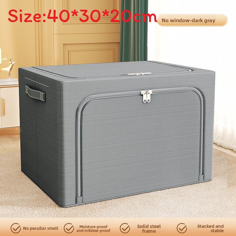 Foldable Oxford Cloth Storage Bin With Transparent Pvc Window For Bedroom Closet Organization