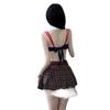 Sexy women's lingerie uniform seduction college style miniskirt student clothing two-piece suit
