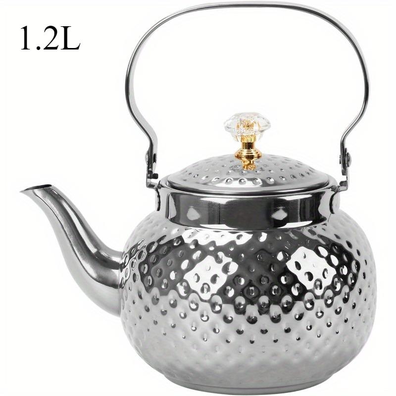 

1.2/2LStainless Steel Teapot with Strainer Hammered Spherical Kettle Household Induction Cooker Tea Pot Teapot