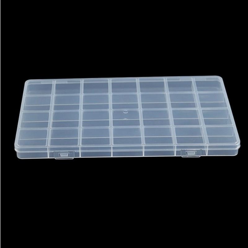 1.5 High 28 Grid Fixed Plastic Storage Box Fishing Gear Jewelry Beaded Parts Storage Storage Storage Jewelry