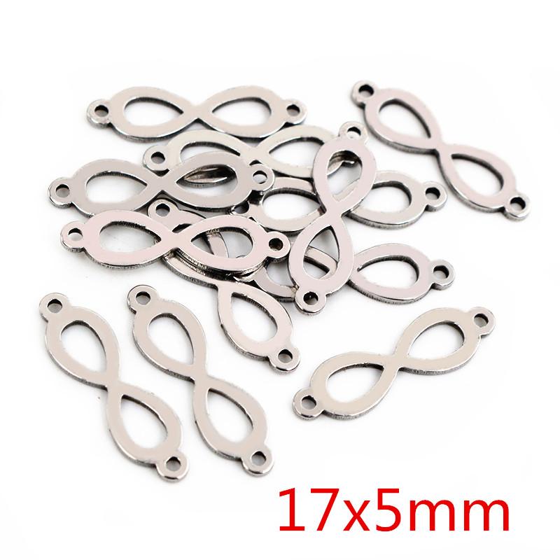 20pcs No Fade 316 Stainless Steel Double Loops Star Heart Cute Charms Pendant DIY Jewelry Findings for Necklace Bracelet