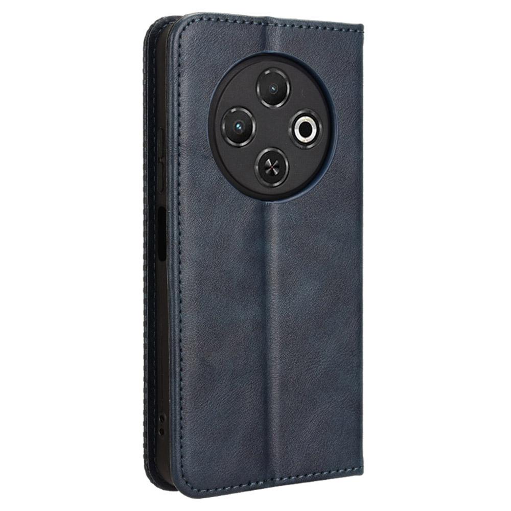 For TECNO Spark 30C 4G kL5n Leather Case Wallet Stand Retro Texture Phone Cover
